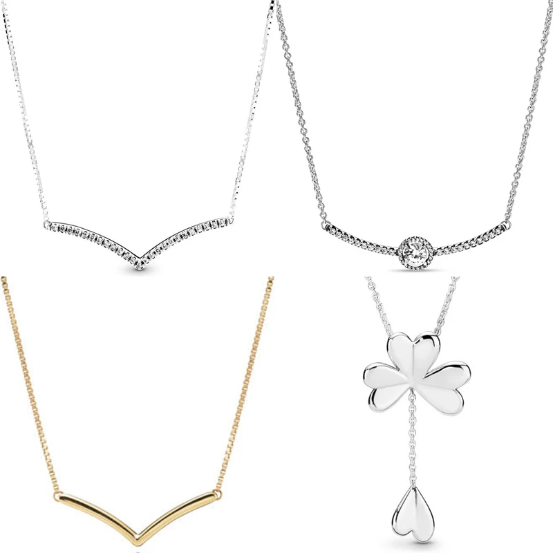 100% 925 Sterling Silver Shining Wish Timeless Elegance Lucky Four-leaf Clover Pan Necklace For Fine Bead Charm Diy Jewelry
100% 925 Sterling Silver Shining Wish Timeless Elegance Lucky Four-leaf Clover Pan Necklace For Fine Bead Charm Diy Jewelry