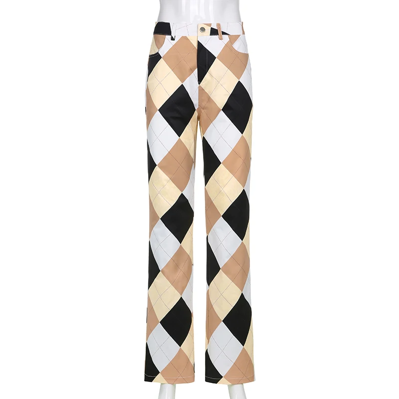 Vintage Argyle Print y2k Straight Pants Women Streetwear Harajuku High Waisted Sweatpants Casual Aesthetic Trouser Cuteandpsycho
Vintage Argyle Print y2k Straight Pants Women Streetwear Harajuku High Waisted Sweatpants Casual Aesthetic Trouser Cuteandpsycho