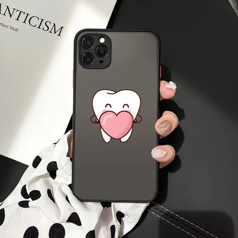 Funny Cartoon Dentist Dental Crowned Teeth Phone Case For iPhone 12 11 Mini Pro XR XS Max 7 8 Plus X Matte transparent cover
Funny Cartoon Dentist Dental Crowned Teeth Phone Case For iPhone 12 11 Mini Pro XR XS Max 7 8 Plus X Matte transparent cover