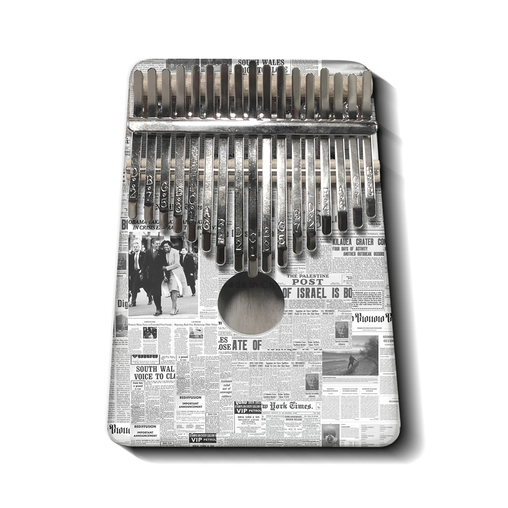 Kalimba Thumb Piano 17 Keys with Tuning Hammer Newspaper Pattern Portable Mbira Finger Piano Gift for Kids Adult Beginners
Kalimba Thumb Piano 17 Keys with Tuning Hammer Newspaper Pattern Portable Mbira Finger Piano Gift for Kids Adult Beginners