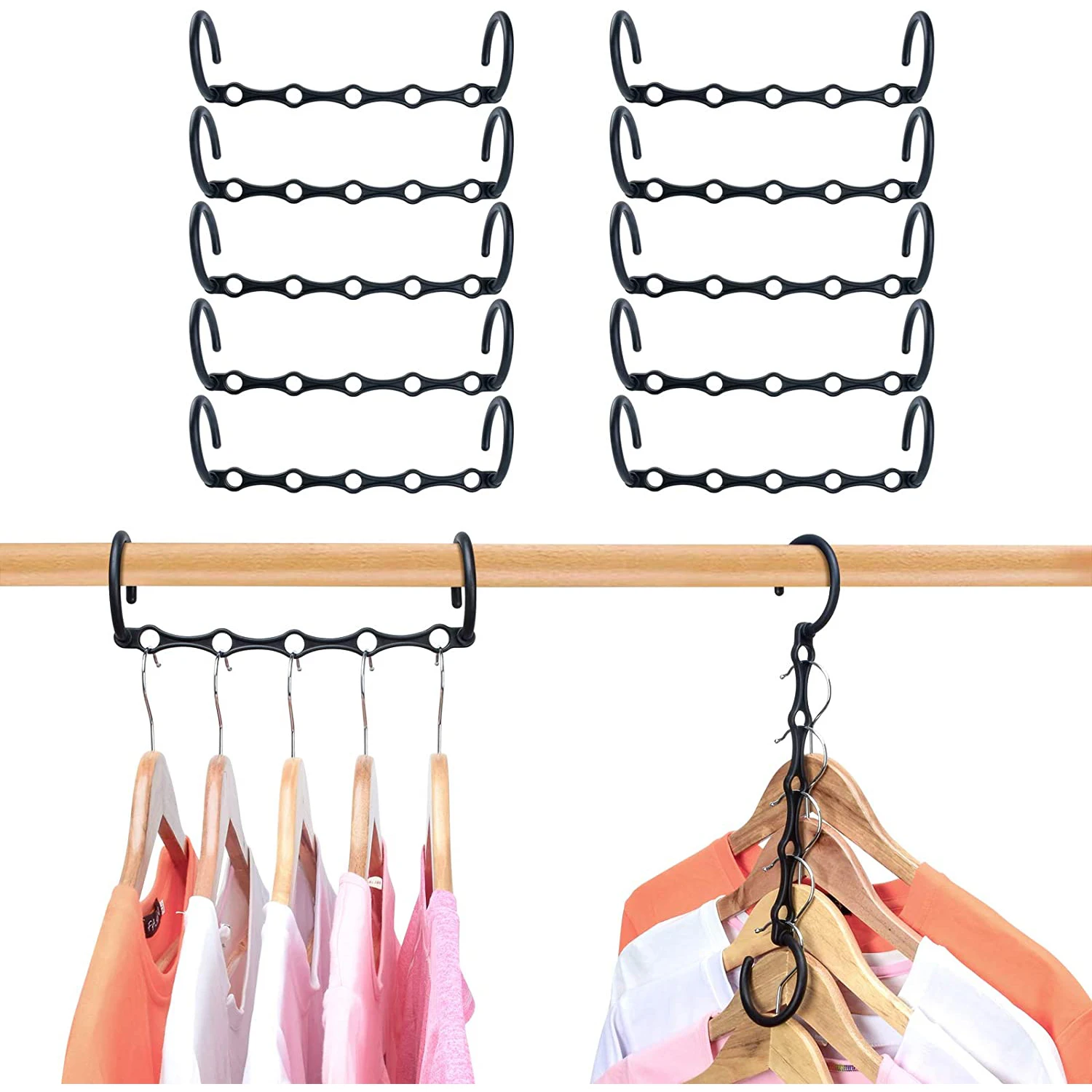 Space Saving Hangers Magic Hangers Sturdy Plastic Hangers for Heavy Clothes Hanger Organizer for Dorms Apartments Closet
Space Saving Hangers Magic Hangers Sturdy Plastic Hangers for Heavy Clothes Hanger Organizer for Dorms Apartments Closet