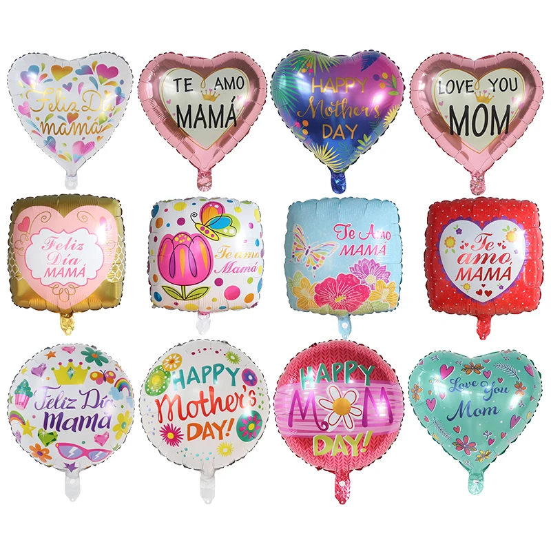50pcs 18inch heart shaped Mother's day balloons gifts for MAMA Spanish printed foil globos helium Mother's day party decoration
50pcs 18inch heart shaped Mother's day balloons gifts for MAMA Spanish printed foil globos helium Mother's day party decoration