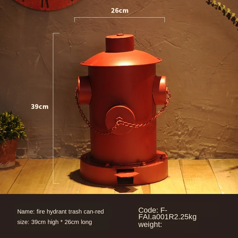 Retro industrial style iron fire hydrant trash can Inner Space large creative personality American bar restaurant trash can deco
Retro industrial style iron fire hydrant trash can Inner Space large creative personality American bar restaurant trash can deco