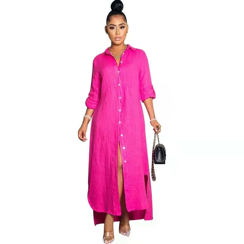 Traf Solid Color Irregular Long Shirt Dress Down Collar Loose Shein Za Summer Women Casual Maxi Dresses Beach
Traf Solid Color Irregular Long Shirt Dress Down Collar Loose Shein Za Summer Women Casual Maxi Dresses Beach