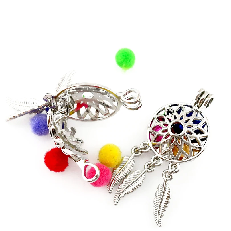 5Pcs/Lot Dreamcatcher Feather Flower Necklace Locket Essential Oil Diffusion Pearl Cage Pendant For Jewelry Making
5Pcs/Lot Dreamcatcher Feather Flower Necklace Locket Essential Oil Diffusion Pearl Cage Pendant For Jewelry Making