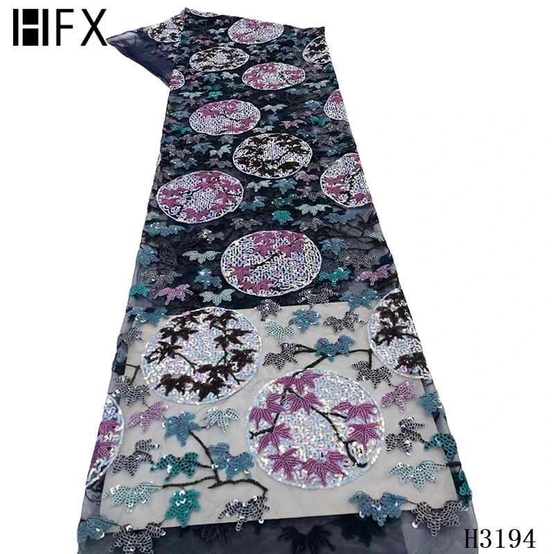 HFX Newest African Lace 2020 High Quality Sequins Embroidered Tulle Lace Fabric Nigerian Lace For 5 yards Party Dress X3194
HFX Newest African Lace 2020 High Quality Sequins Embroidered Tulle Lace Fabric Nigerian Lace For 5 yards Party Dress X3194