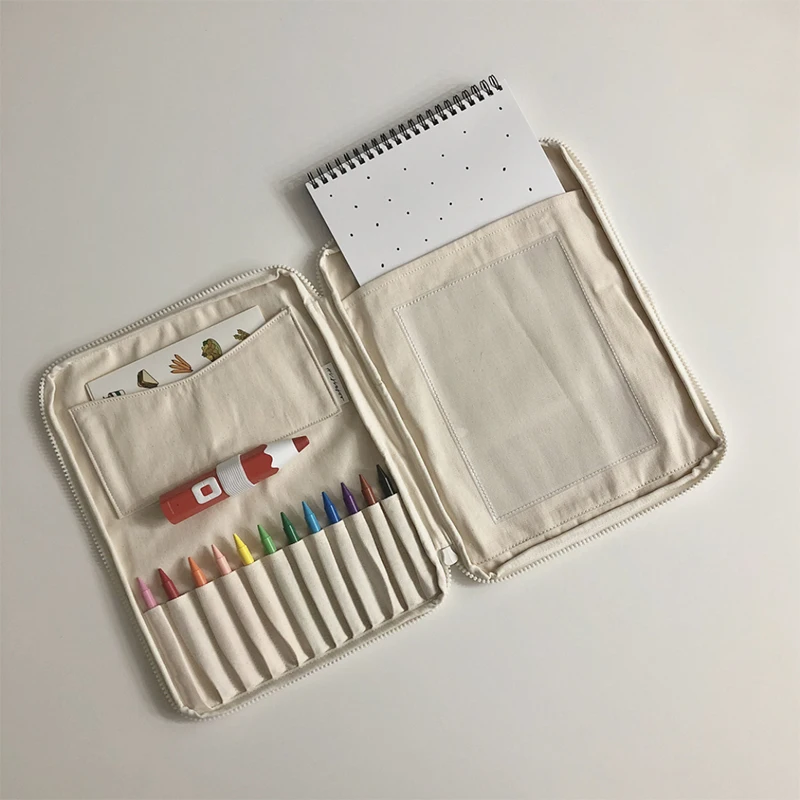 Natural Canvas Books Organizer Drawing Board Pouch Kids Stationery Crayon Storage Bag Infant Craft Accessories Toys for Children
Natural Canvas Books Organizer Drawing Board Pouch Kids Stationery Crayon Storage Bag Infant Craft Accessories Toys for Children