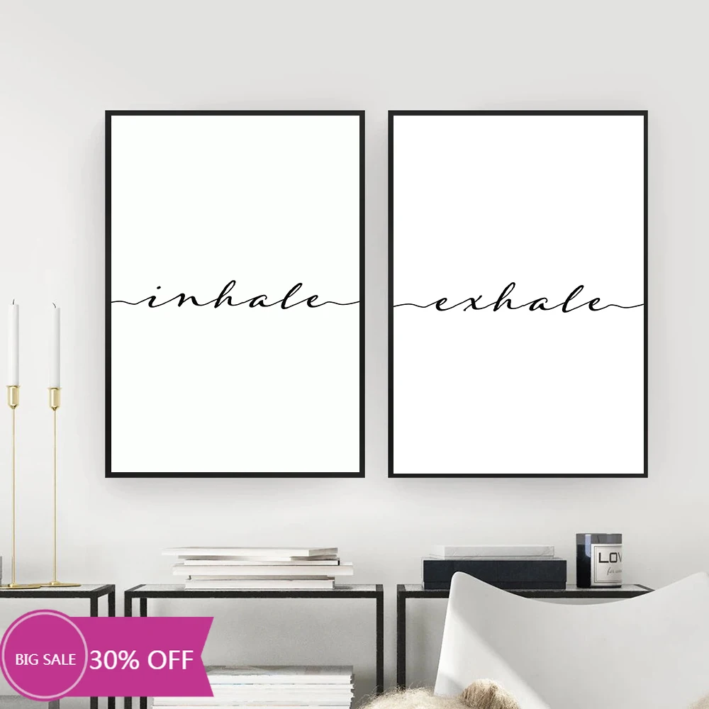 Black and white inhalation exhalation poster minimalism print decoration picture painting nordic room decoration canvas painting
Black and white inhalation exhalation poster minimalism print decoration picture painting nordic room decoration canvas painting