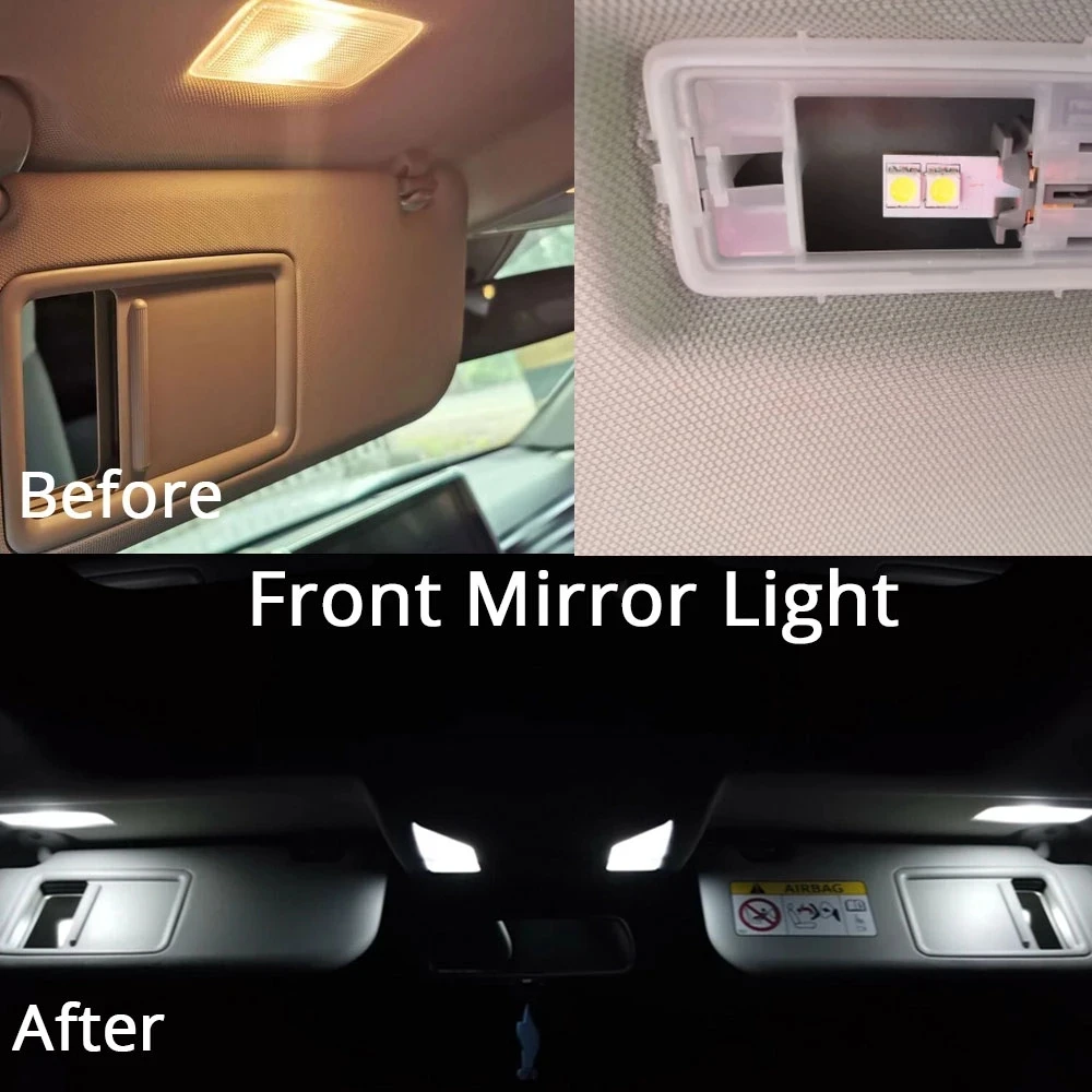 Super Bright White Car LED Interior Dome Reading LED Light Bulb Kit with Tool +300% More Light 12V Fit For RAV4 2019 2020 
Super Bright White Car LED Interior Dome Reading LED Light Bulb Kit with Tool +300% More Light 12V Fit For RAV4 2019 2020