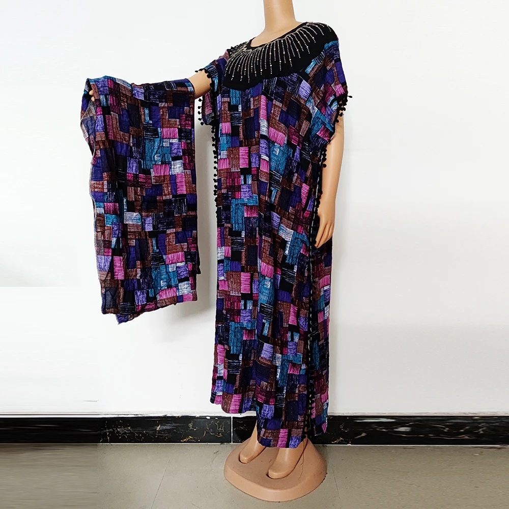 African Dresses For Women Robe Diamonds Print Long Maxi Dress Batwing Sleeve Party Robe Beach Style
African Dresses For Women Robe Diamonds Print Long Maxi Dress Batwing Sleeve Party Robe Beach Style