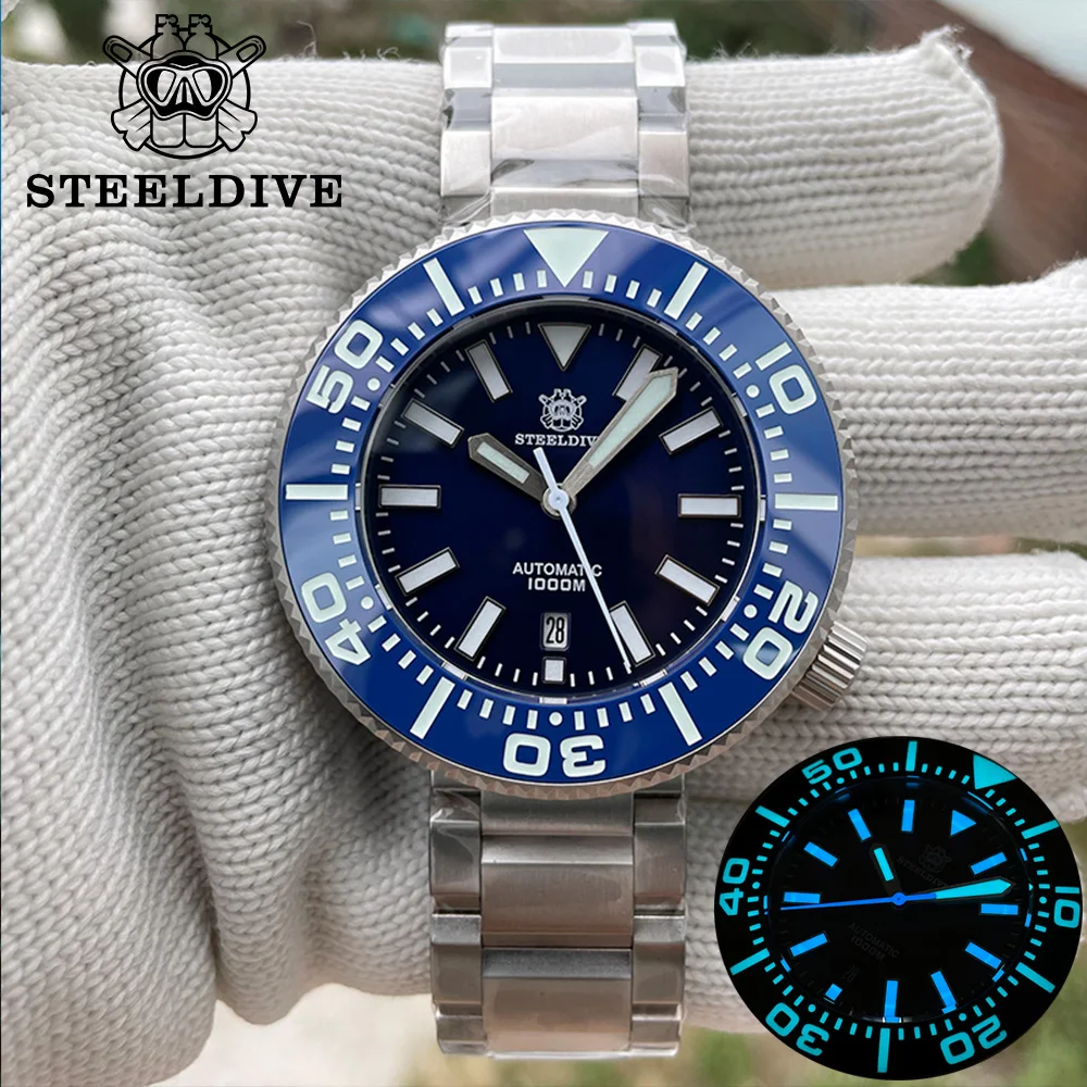 STEELDIVE Mens Watches Top Brand Luxury Automatic Mechanical Watch Men 1000M Diving Series Date Luminous Sapphire NH35 Watch
STEELDIVE Mens Watches Top Brand Luxury Automatic Mechanical Watch Men 1000M Diving Series Date Luminous Sapphire NH35 Watch