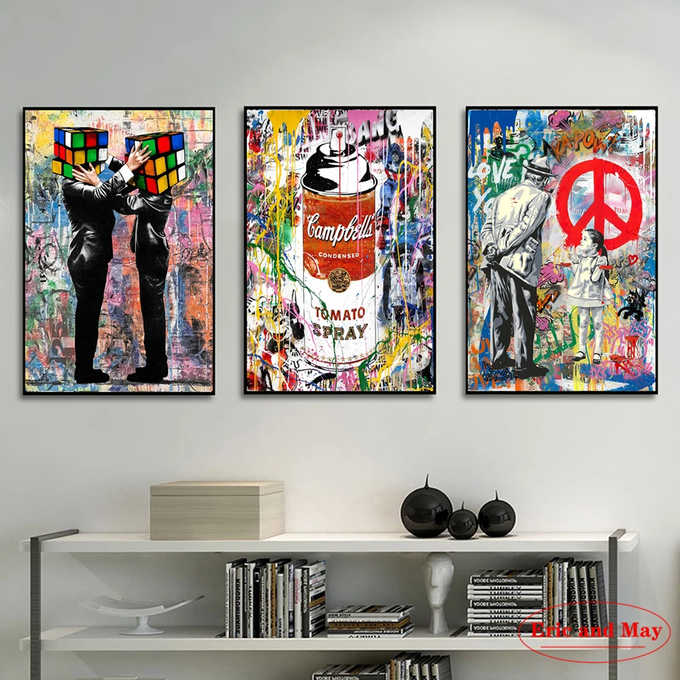 Street Graffiti Wall Art Creative Rubik's Cube Character Poster And Print Canvas Painting Pictures Modern Home Decoration
Street Graffiti Wall Art Creative Rubik's Cube Character Poster And Print Canvas Painting Pictures Modern Home Decoration