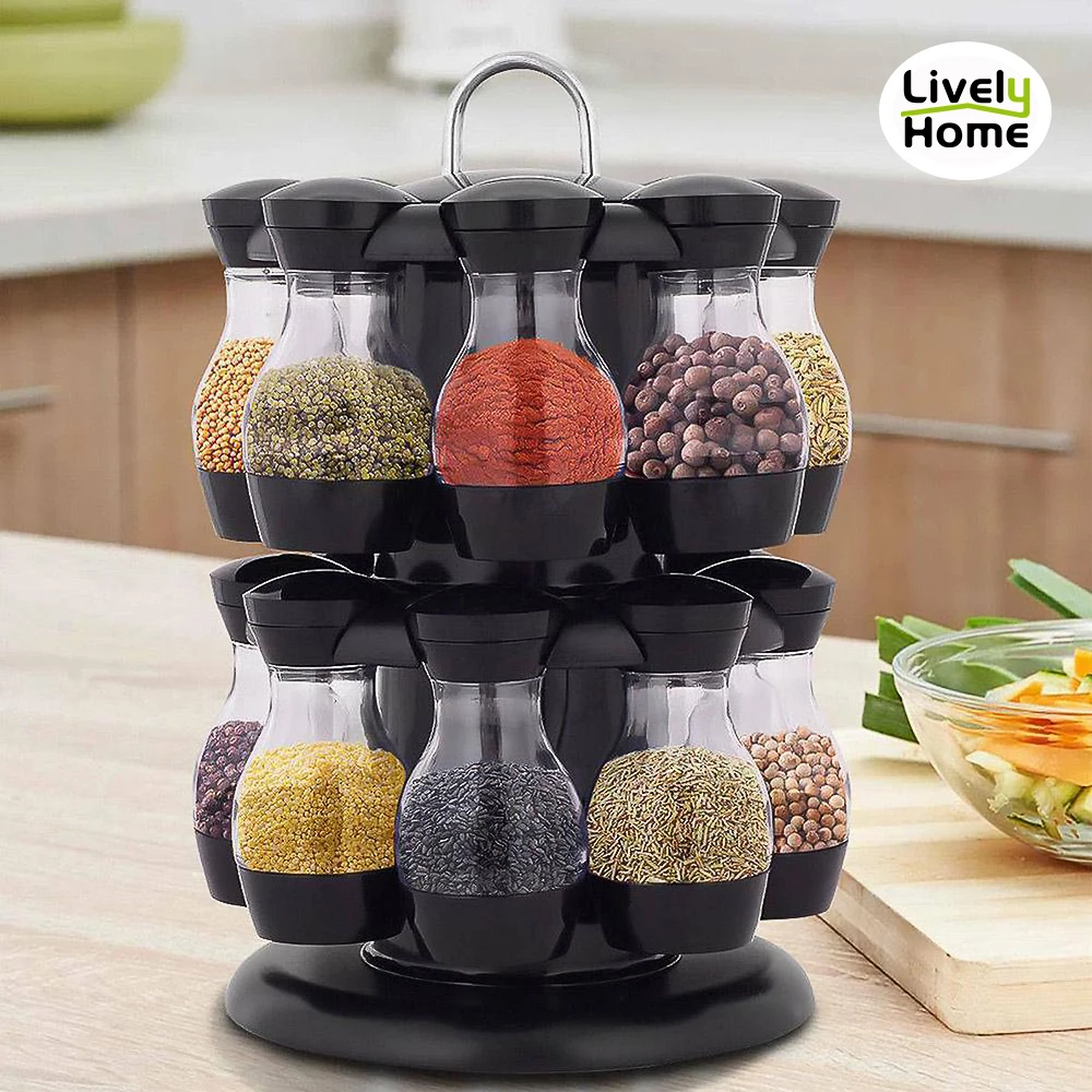 16 Bottle Rotating Kitchen Shelf Storage Rack Spice Jar Pepper Sprayer Seasoning Salt Shaker Condiment Storager Organizer Holder
16 Bottle Rotating Kitchen Shelf Storage Rack Spice Jar Pepper Sprayer Seasoning Salt Shaker Condiment Storager Organizer Holder