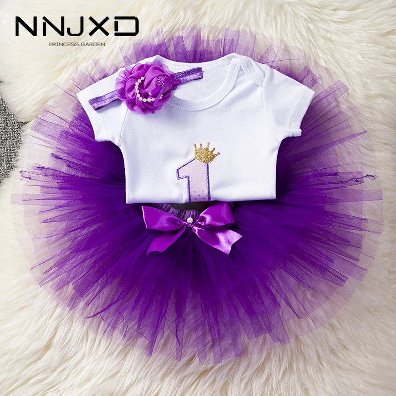 Flower Headband Short Sleeve Top and Tutu Dress Outfits 3pcs for 1 Year Baby Girls First Birthday Party Cotume Newborn Clothes
Flower Headband Short Sleeve Top and Tutu Dress Outfits 3pcs for 1 Year Baby Girls First Birthday Party Cotume Newborn Clothes