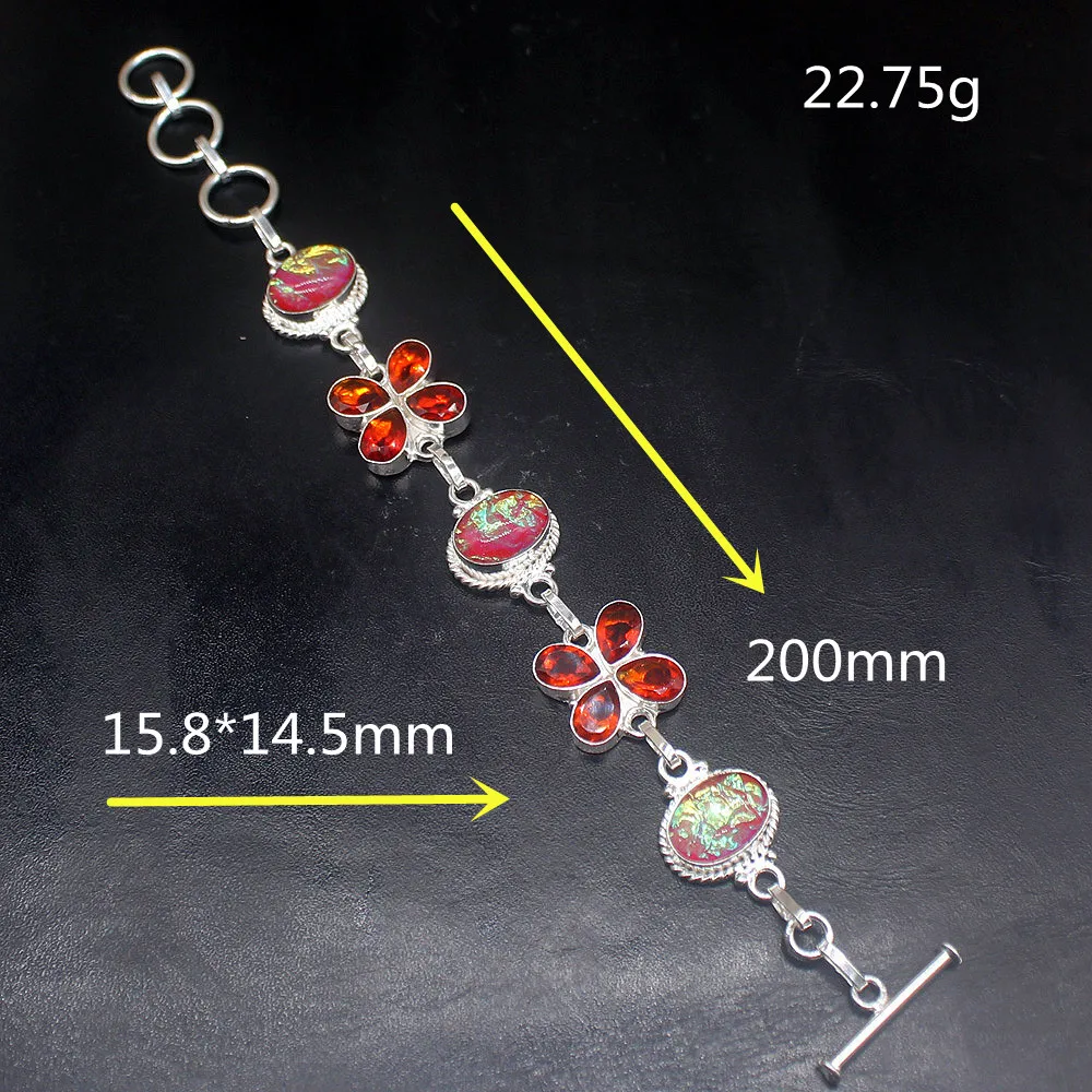 Gemstonefactory Jewelry Big Promotion Single Unique 925 Silver Dichroic Glass Garnet Lady Women Links Bracelet 20cm 20213339
Gemstonefactory Jewelry Big Promotion Single Unique 925 Silver Dichroic Glass Garnet Lady Women Links Bracelet 20cm 20213339