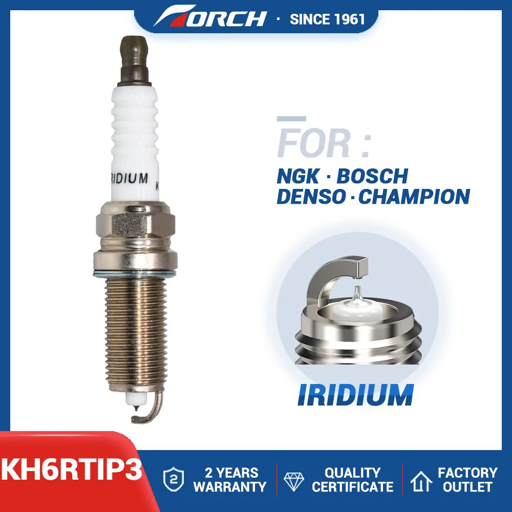Ignition System Candles TORCH KH6RTIP3 Iridium Platinum Spark Plug Compatible with Candle PLZFR6A-11S
Ignition System Candles TORCH KH6RTIP3 Iridium Platinum Spark Plug Compatible with Candle PLZFR6A-11S