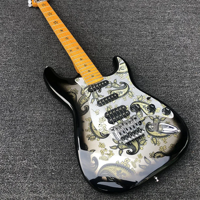 High quality double-sided stickers st electric guitar,Fingerboard inlaid with five stars,double-shaking vibrato bridge, shipping
High quality double-sided stickers st electric guitar,Fingerboard inlaid with five stars,double-shaking vibrato bridge, shipping