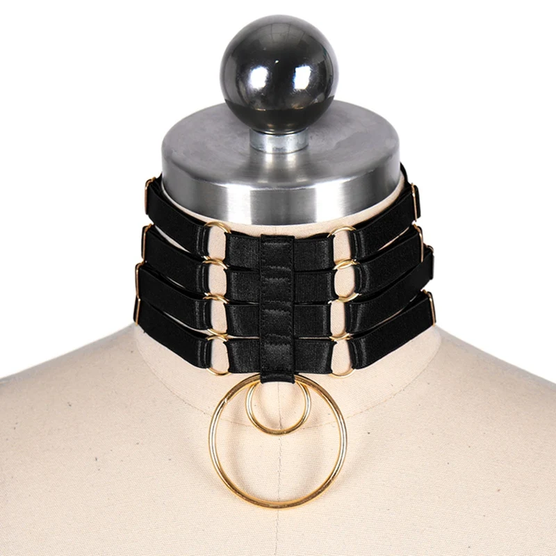 New Strap Choker Necklace Gold O-ring Bar Adjustable Chokers Harness Necklace for Women Collares Jewelry Gift
New Strap Choker Necklace Gold O-ring Bar Adjustable Chokers Harness Necklace for Women Collares Jewelry Gift