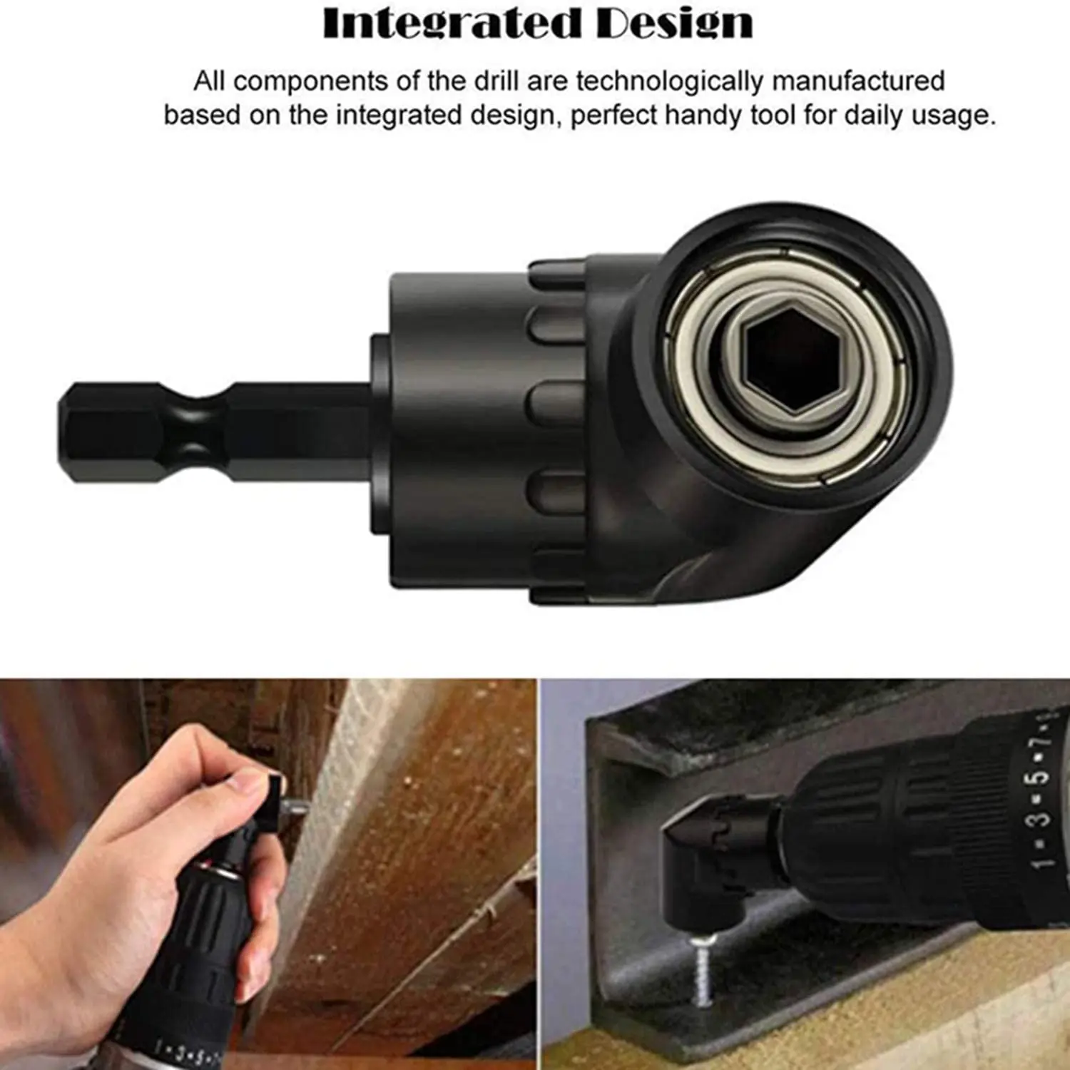 MXiiXM 1/4" Hex Shank 105 Degree Right Angle Drill Attachment Sockets for Drill, Socket Adapter Impact Hex Shank Drill Bits Set