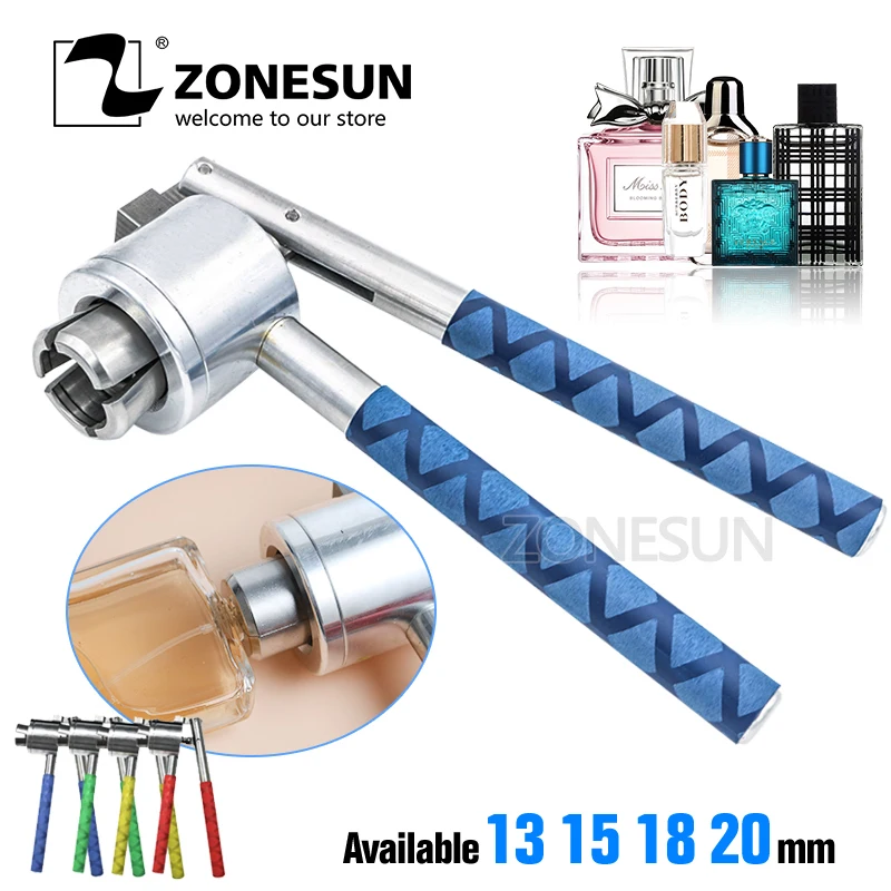 ZONESUN 13 15 20mm Stainless Steel Manual Perfume Bottle Spray Vial Crimper Hand Capping Crimper Seal Capping Tool
ZONESUN 13 15 20mm Stainless Steel Manual Perfume Bottle Spray Vial Crimper Hand Capping Crimper Seal Capping Tool