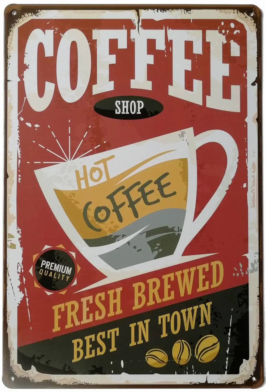 ERLOOD Coffee Shop Hot Coffee Vintage Metal Tin Sign Poster Home Plaque Poster Wall Art Pub Bar Decor 12 X 8
ERLOOD Coffee Shop Hot Coffee Vintage Metal Tin Sign Poster Home Plaque Poster Wall Art Pub Bar Decor 12 X 8