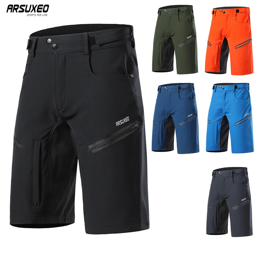 ARSUXEO Men's Cycling Shorts With Adjustable Waist And Velcro Loose Reflective Road And Mountain Cycling Shorts Double button
ARSUXEO Men's Cycling Shorts With Adjustable Waist And Velcro Loose Reflective Road And Mountain Cycling Shorts Double button