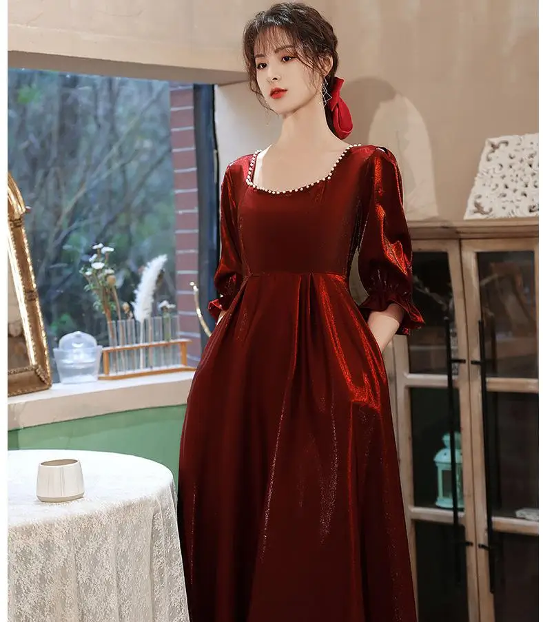 Womens U-Neck Long Party Dress Fashion Evening Lantern Sleeve Elegant Prom Vintage Gown Spring Beading Dresses Vestido S-3XL
Womens U-Neck Long Party Dress Fashion Evening Lantern Sleeve Elegant Prom Vintage Gown Spring Beading Dresses Vestido S-3XL