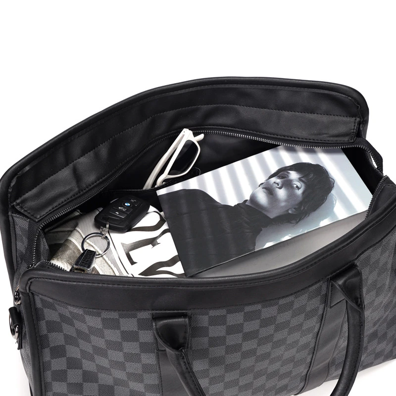 The new 2020 classic fashion men's bags checked the PU bag mass fitness bag overnight bag
The new 2020 classic fashion men's bags checked the PU bag mass fitness bag overnight bag