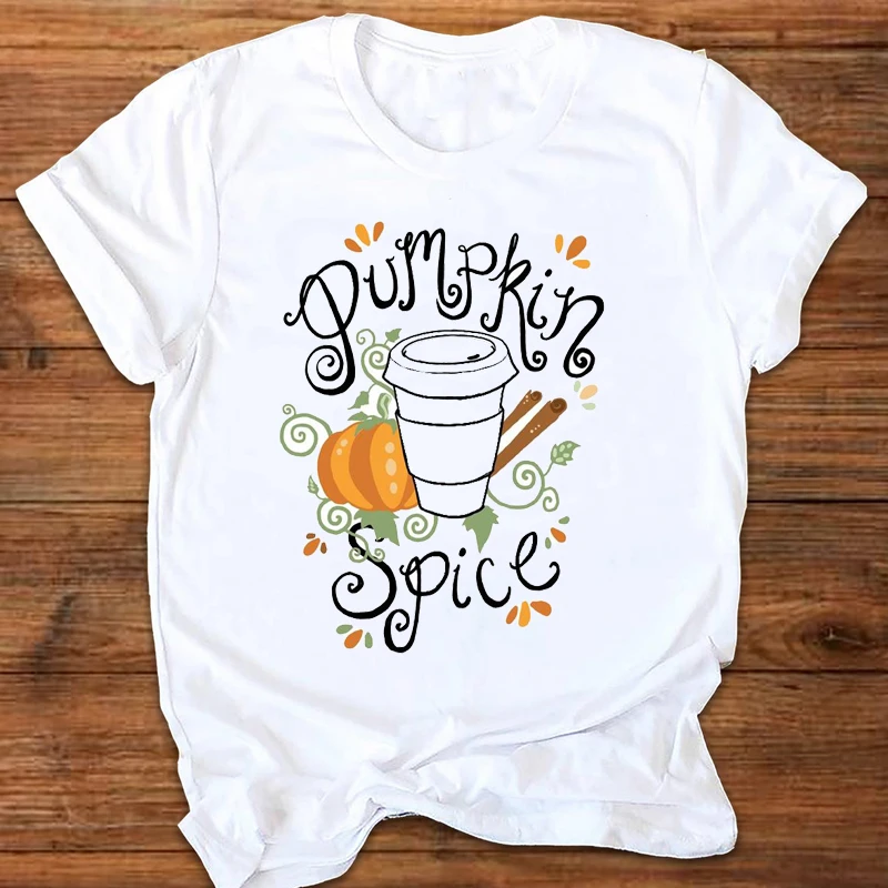Women T Shirt Graphic Spice Coffee Pumpkin Thanksgiving Autumn Halloween Print Tops Femme Tshirt Harajuku O-neck Casual Clothing
Women T Shirt Graphic Spice Coffee Pumpkin Thanksgiving Autumn Halloween Print Tops Femme Tshirt Harajuku O-neck Casual Clothing