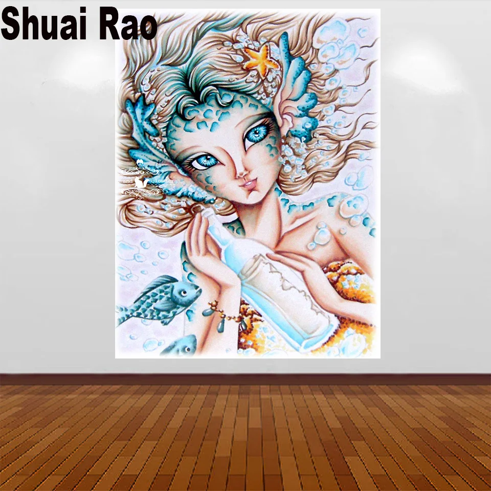 Full square round drill diy 5d diamond painting cartoon fairy diamond mosaic cross stitch diamond embroidery fish girl,
Full square round drill diy 5d diamond painting cartoon fairy diamond mosaic cross stitch diamond embroidery fish girl,