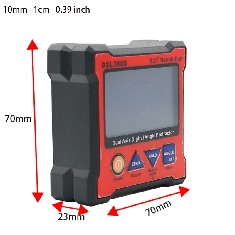 Digital Level & Angle Finder Angle Gauge And Protractor Inclinometer Box Magnetic Base & Backlight DXL360S High Quality
Digital Level & Angle Finder Angle Gauge And Protractor Inclinometer Box Magnetic Base & Backlight DXL360S High Quality