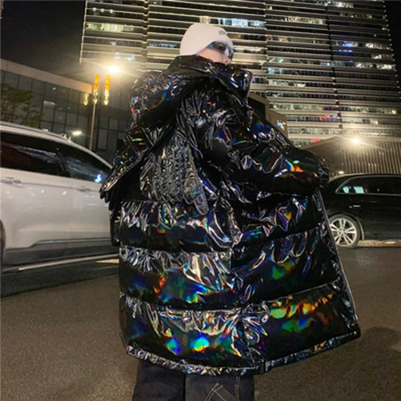 Dropshipping Winter Thick Jacket Men Personalized Wings Design Warm Parkas Casual Long Outwear Hooded Collar Loose Glossy Coat
Dropshipping Winter Thick Jacket Men Personalized Wings Design Warm Parkas Casual Long Outwear Hooded Collar Loose Glossy Coat