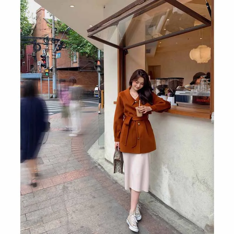 short Waistband small design sense short casual temperament woolen overcoat women's Korean version 2020 online Red same
short Waistband small design sense short casual temperament woolen overcoat women's Korean version 2020 online Red same
