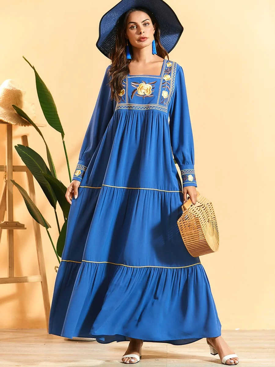 boho floral embroidery dress long sleeve Ramadan Eid Dubai Kaftan Abaya African dashiki For Women Robe plus size VKDR2074
boho floral embroidery dress long sleeve Ramadan Eid Dubai Kaftan Abaya African dashiki For Women Robe plus size VKDR2074