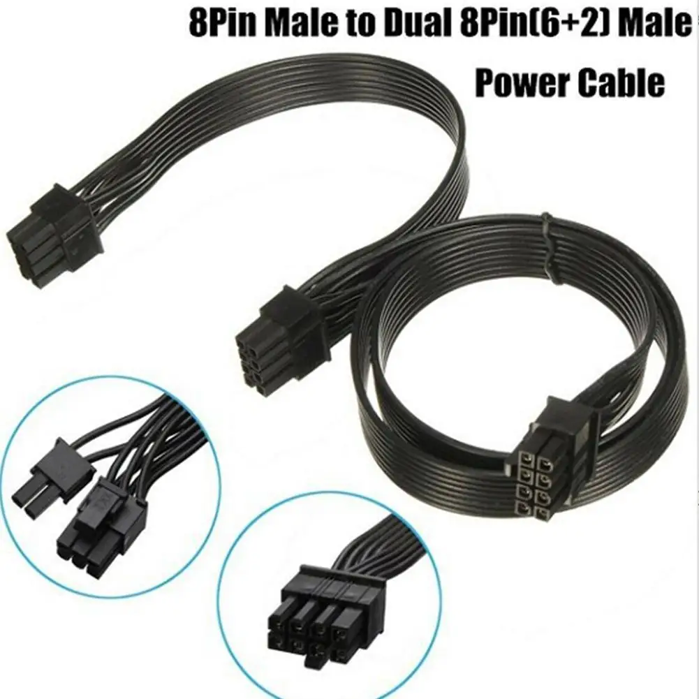 PCI express 8pin to Dual 6+2Pin Power supply Cable GPU PCIe 8 Pin 1 to 2 Spliter Supports Corsair AX Series AX860 AX760 Modular
PCI express 8pin to Dual 6+2Pin Power supply Cable GPU PCIe 8 Pin 1 to 2 Spliter Supports Corsair AX Series AX860 AX760 Modular
