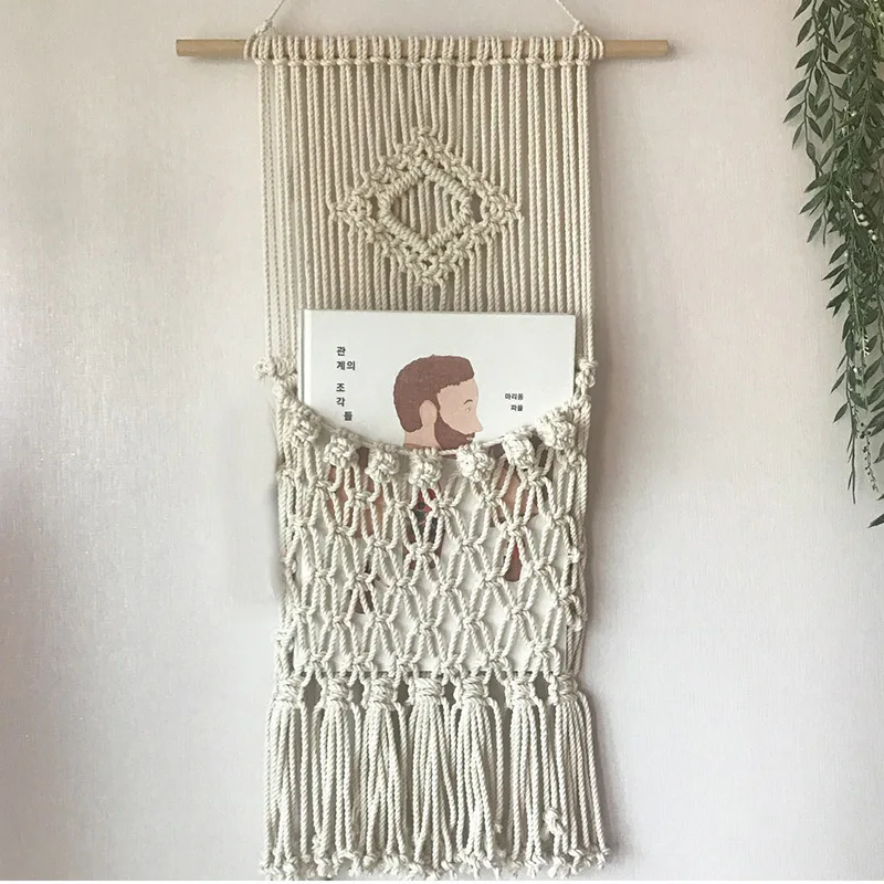 Home Wall Decor Hanging Hand-woven Tapestries Woven Macrame Magazine Book Organizer Apartment Dorm Room Decoration
Home Wall Decor Hanging Hand-woven Tapestries Woven Macrame Magazine Book Organizer Apartment Dorm Room Decoration