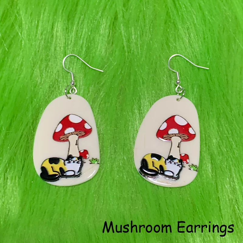 Egirl Aesthetic Cat Mushroom Dangle Earrings for Women Harajuku Cute Diy Vitnage 2000s Jewelry Drop Earrings Y2K Fashion Party
Egirl Aesthetic Cat Mushroom Dangle Earrings for Women Harajuku Cute Diy Vitnage 2000s Jewelry Drop Earrings Y2K Fashion Party