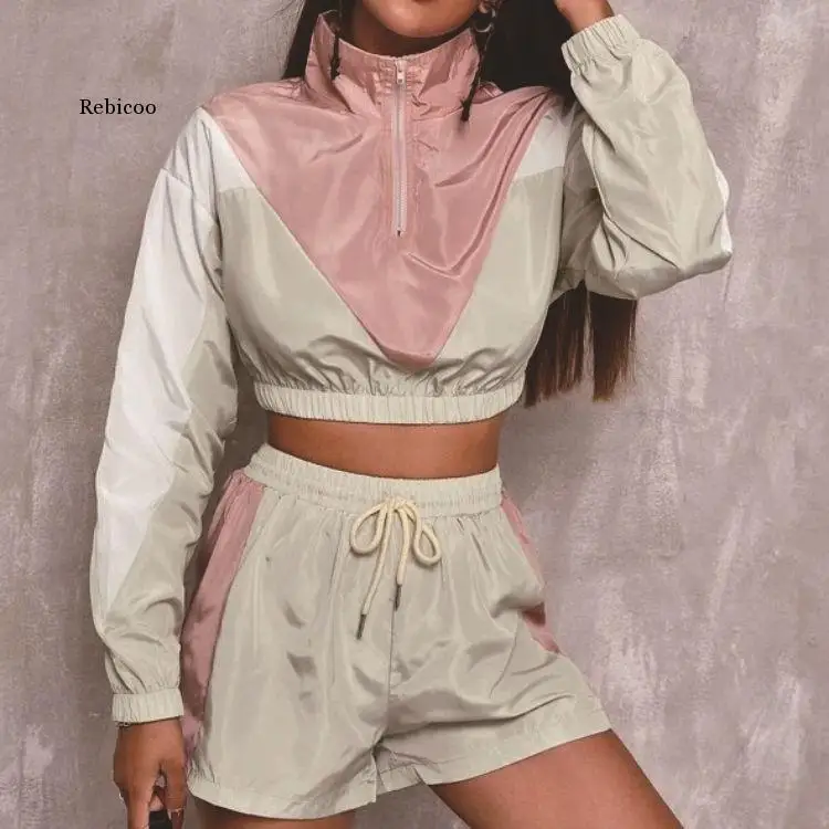 White long sleeves two piece woman short suits Elastic waist lace up summer suit Pockets causal loose sets fashion
White long sleeves two piece woman short suits Elastic waist lace up summer suit Pockets causal loose sets fashion