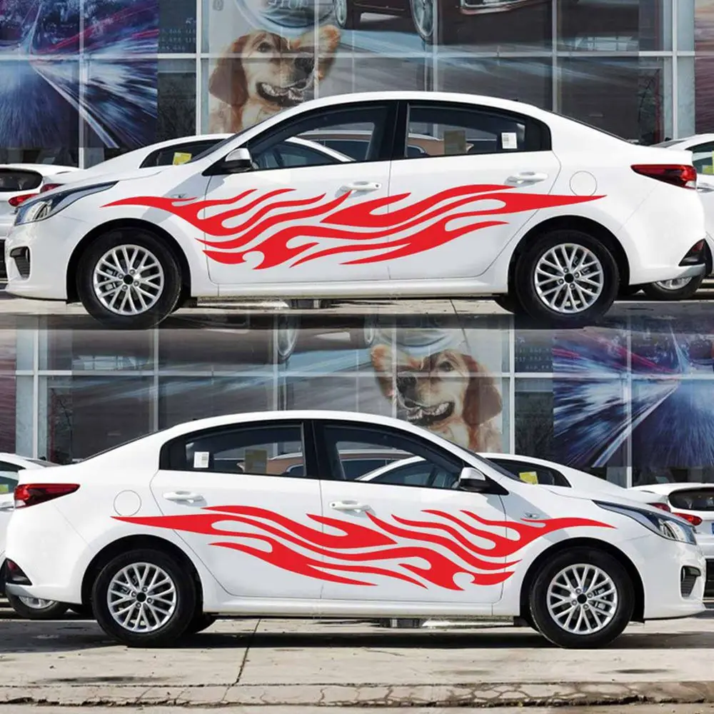 2 pcs Car Side Stickers Flame Pattern Waistline Stripe Sticker Racing Sports Decal Auto Vinyl Film Stickers Car Accessories
2 pcs Car Side Stickers Flame Pattern Waistline Stripe Sticker Racing Sports Decal Auto Vinyl Film Stickers Car Accessories