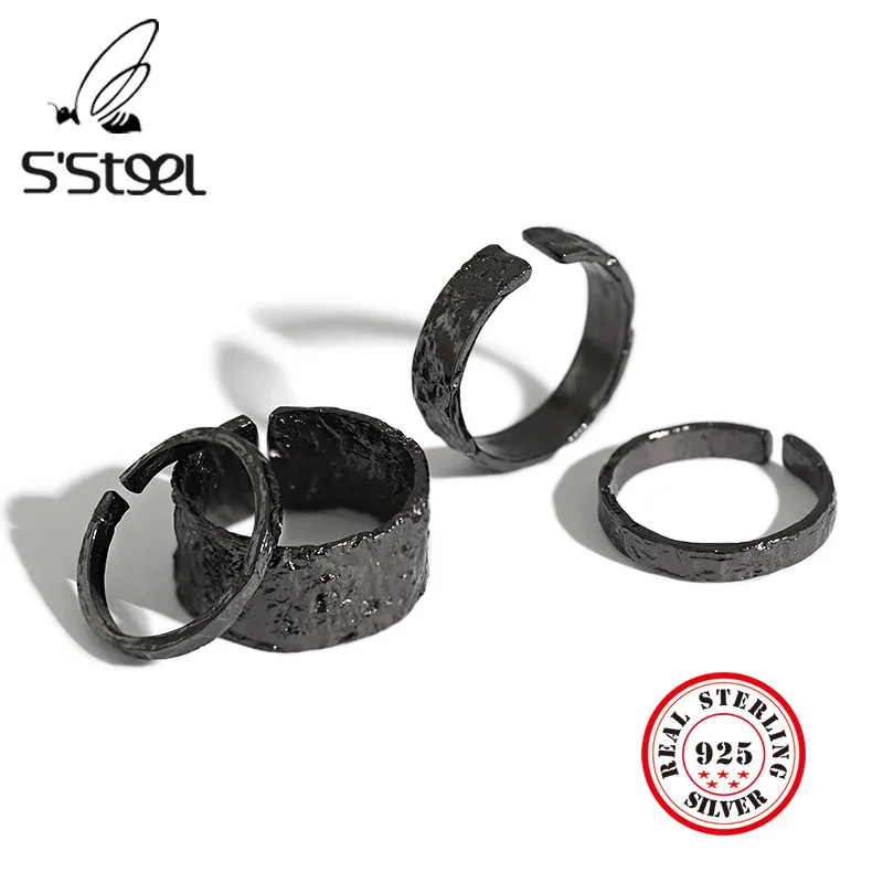 S'STEEL Black Rings Sterling Silver 925 For Women Korean Minimalist Designer Opening Ring Anillo De Plata De Ley 925 Jewellery
S'STEEL Black Rings Sterling Silver 925 For Women Korean Minimalist Designer Opening Ring Anillo De Plata De Ley 925 Jewellery