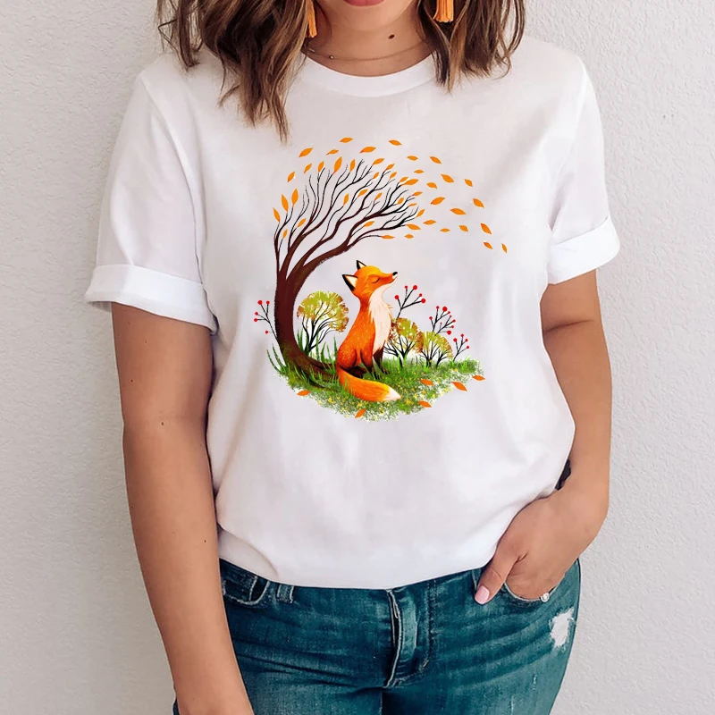 Women Graphic Mujer Camisetas Clothing Printing Fox Cartoon Animal Clothes Lady Tops Clothing Tees Print Female Tshirt T-Shirt
Women Graphic Mujer Camisetas Clothing Printing Fox Cartoon Animal Clothes Lady Tops Clothing Tees Print Female Tshirt T-Shirt