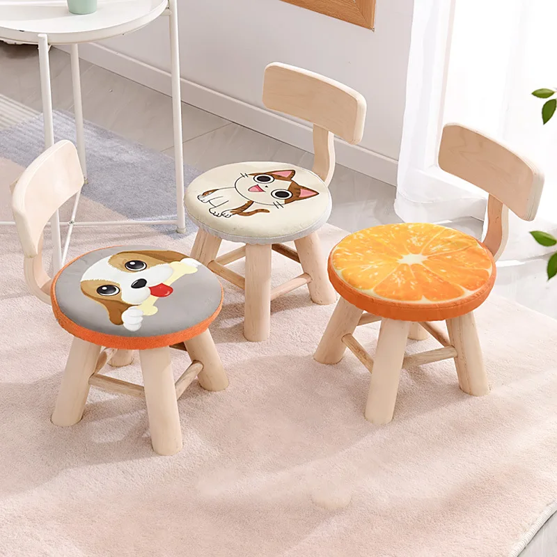 Sillon kids Child Adult Cloth Art Solid Wood Backrest Small Stool Fruit Creative Household Living Room Shoe Round Bench Chair
Sillon kids Child Adult Cloth Art Solid Wood Backrest Small Stool Fruit Creative Household Living Room Shoe Round Bench Chair