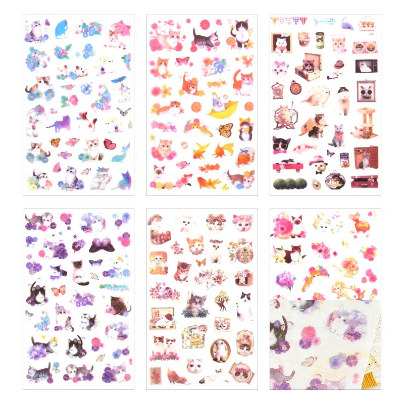 6 Pcs/Set Kawaii Cat and Flower Mobile Decorative Stickers Scrapbooking DIY Craft Stickers Stationery
6 Pcs/Set Kawaii Cat and Flower Mobile Decorative Stickers Scrapbooking DIY Craft Stickers Stationery