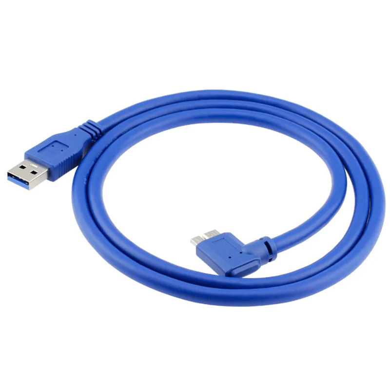 Кабель USB 3 0 с разъемом папа на Micro B левый и правый угловой 90 градусов 5 Гбит/с шнур