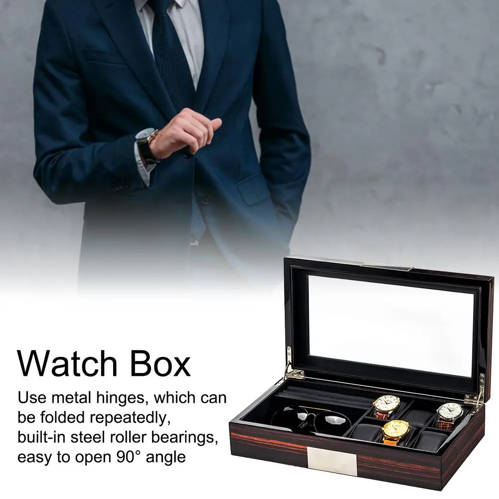 Wooden Watch Box 6 Grids Black Luxury Watch Storage Box Jewelry Case Display Package Case Gift For Men
Wooden Watch Box 6 Grids Black Luxury Watch Storage Box Jewelry Case Display Package Case Gift For Men