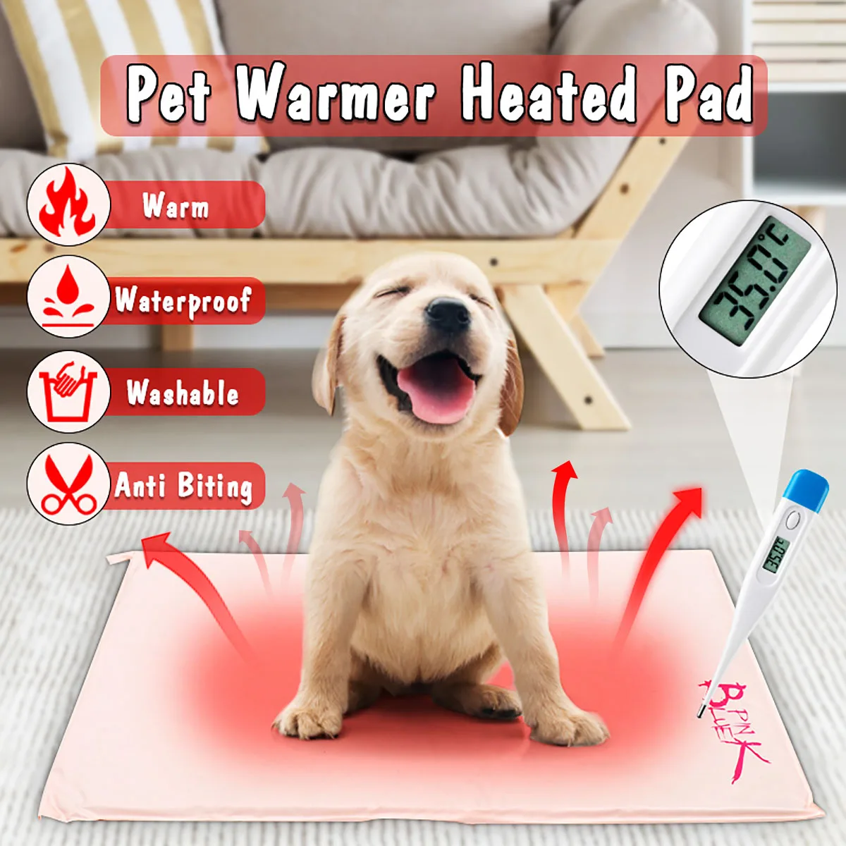 Электрическая грелка S/M/L для собак и кошек, 20 Вт, регулируемая температура, кровать для питомца, одеяло, щенок, оригинальный коврик, подушка д...
Электрическая грелка S/M/L для собак и кошек, 20 Вт, регулируемая температура, кровать для питомца, одеяло, щенок, оригинальный коврик, подушка д...