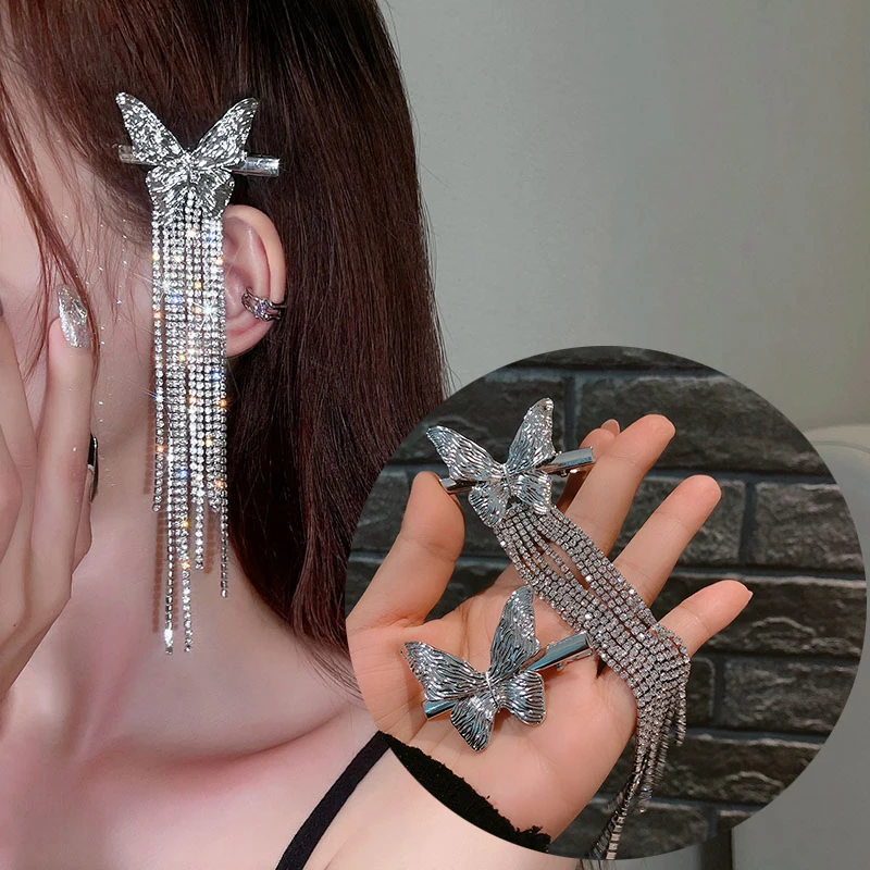 INS Fashion Butterfly Tassel Hairpin Duckbill Clip Female Tide Broken Hair Bangs Clip Personality Super Long Hair Accessories
INS Fashion Butterfly Tassel Hairpin Duckbill Clip Female Tide Broken Hair Bangs Clip Personality Super Long Hair Accessories