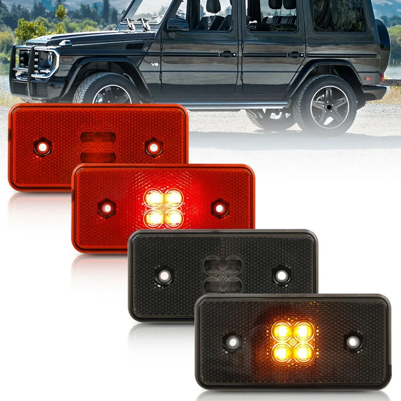 Car Smoke+Red Lens LED Side Marker Light for Benz W463 G-Class 2002-2014 Front&Back 4PC
Car Smoke+Red Lens LED Side Marker Light for Benz W463 G-Class 2002-2014 Front&Back 4PC