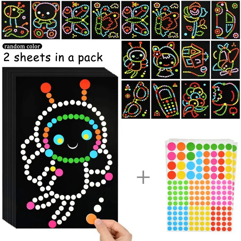 3/2Pack DIY Colorful Dot Primary Mosaic Puzzle Stickers Games DIY Cartoon Animal Learning Education Toys For Children Kids Gift
3/2Pack DIY Colorful Dot Primary Mosaic Puzzle Stickers Games DIY Cartoon Animal Learning Education Toys For Children Kids Gift