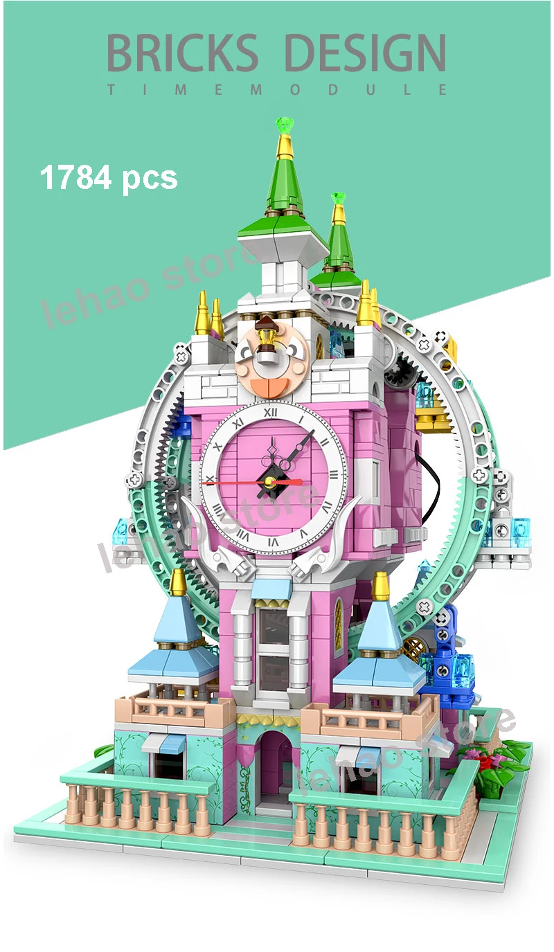 1784pcs Clock Module Electronic Clock Series Amusement Park Model Building Blocks maceteros decorativos Toys For Kids Birthday
1784pcs Clock Module Electronic Clock Series Amusement Park Model Building Blocks maceteros decorativos Toys For Kids Birthday